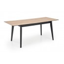 Стол обеденный HALMAR GULIAN дуб вотан/черный 140-180/80